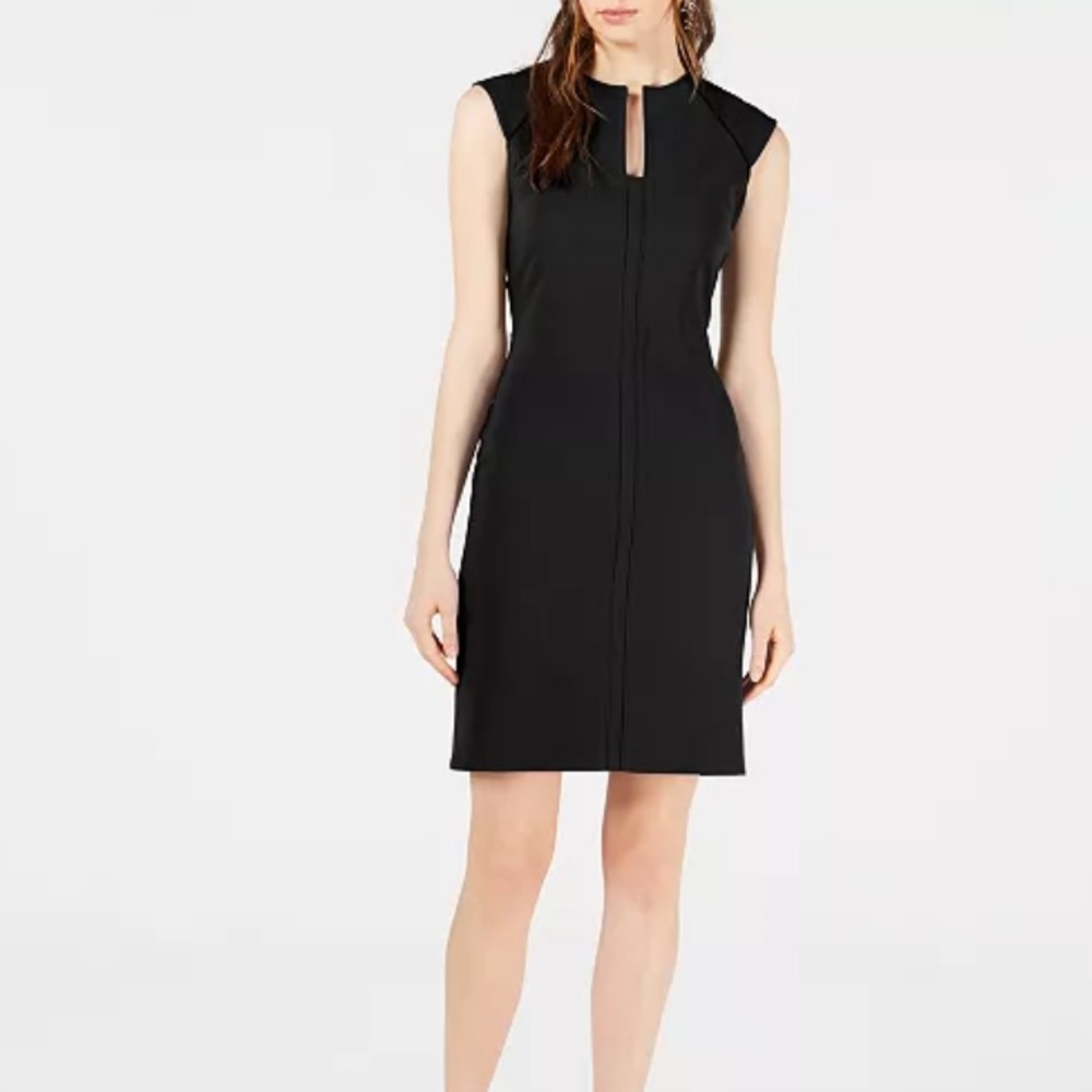 [bar iii] black cap sleeve sheath dress